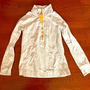 Lilly Pulitzer French Terry Tassel SKIPPER 1/2 Zip Popover Sunny State Mind XS